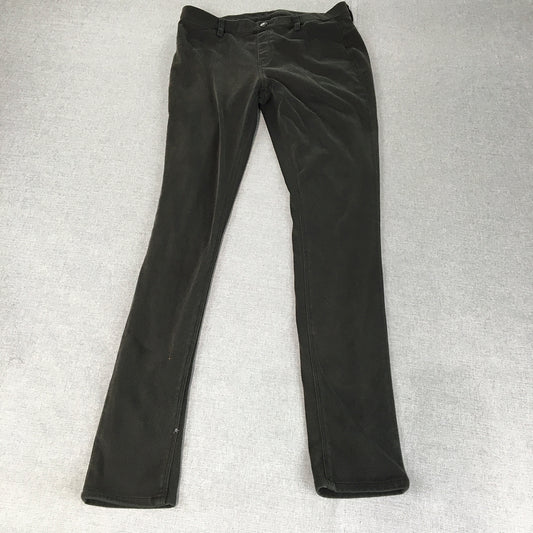 Uniqlo Womens Skinny Jeans Size M Black Stretch Denim Dark Wash