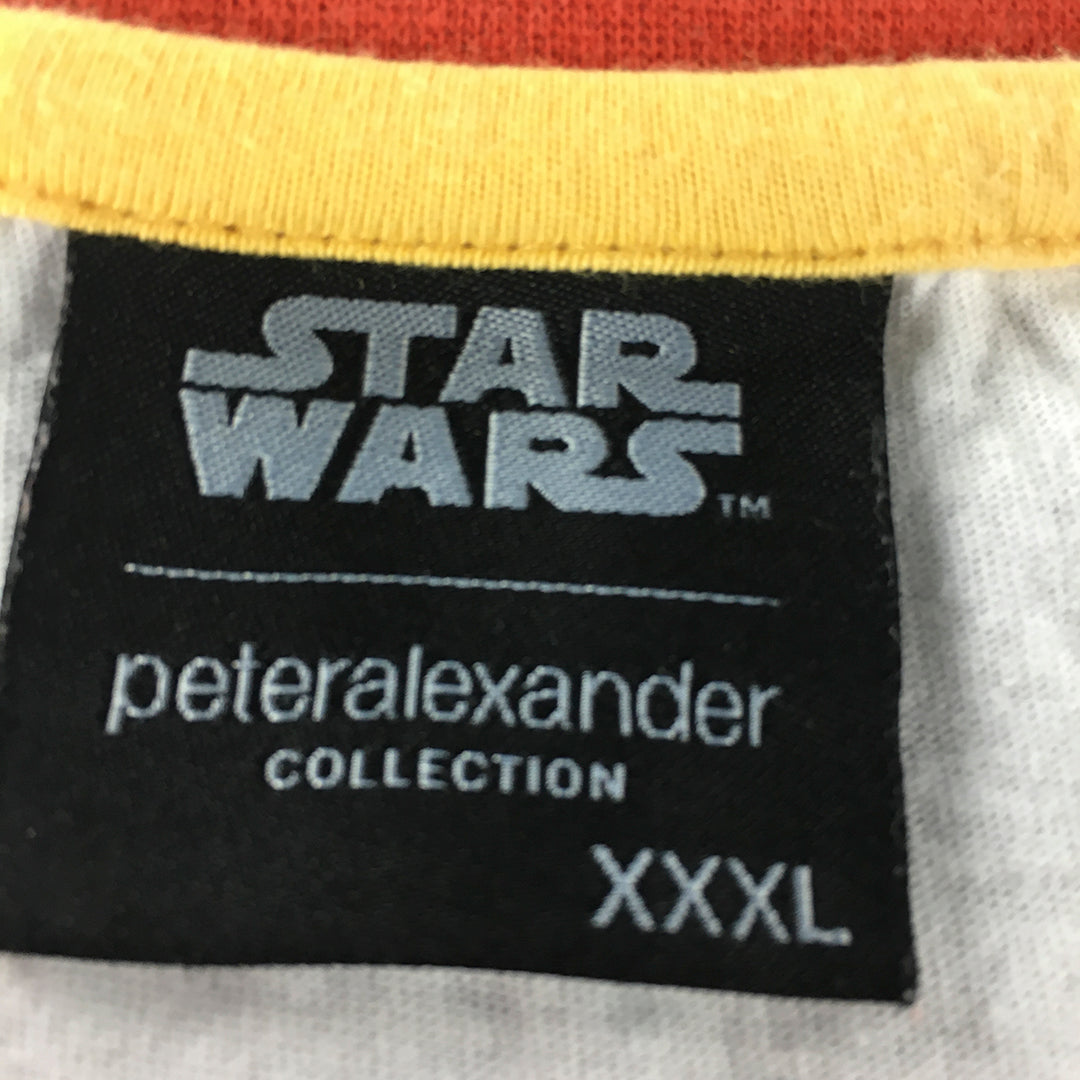 Peter Alexander x Star Wars Mens Sleep Shirt Size 3XL White Short Sleeve Top