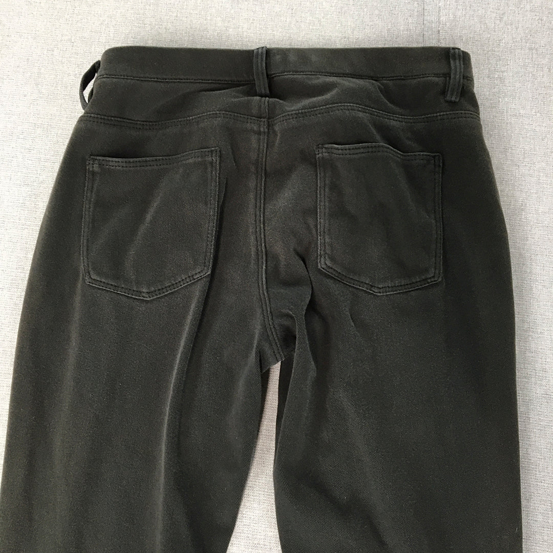 Uniqlo Womens Skinny Jeans Size M Black Stretch Denim Dark Wash