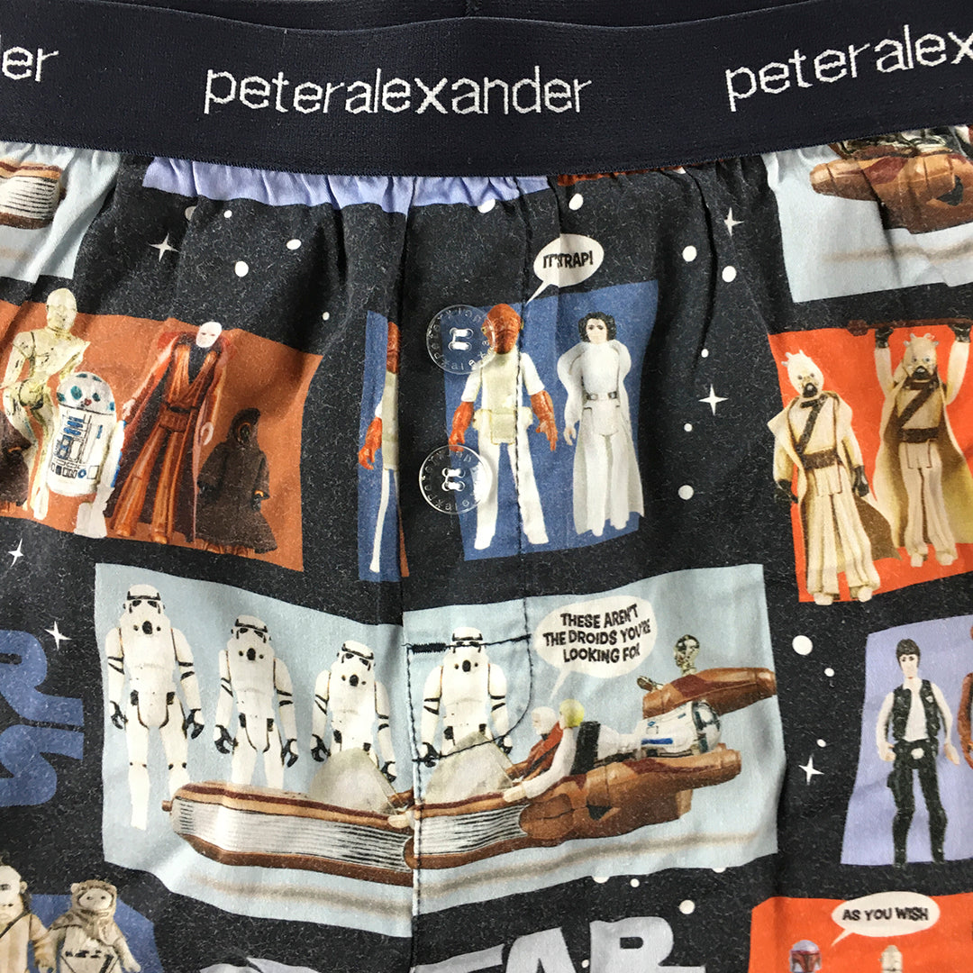 Peter Alexander Star Wars Kids Boys Shorts Size 12 Black Elastic Waist