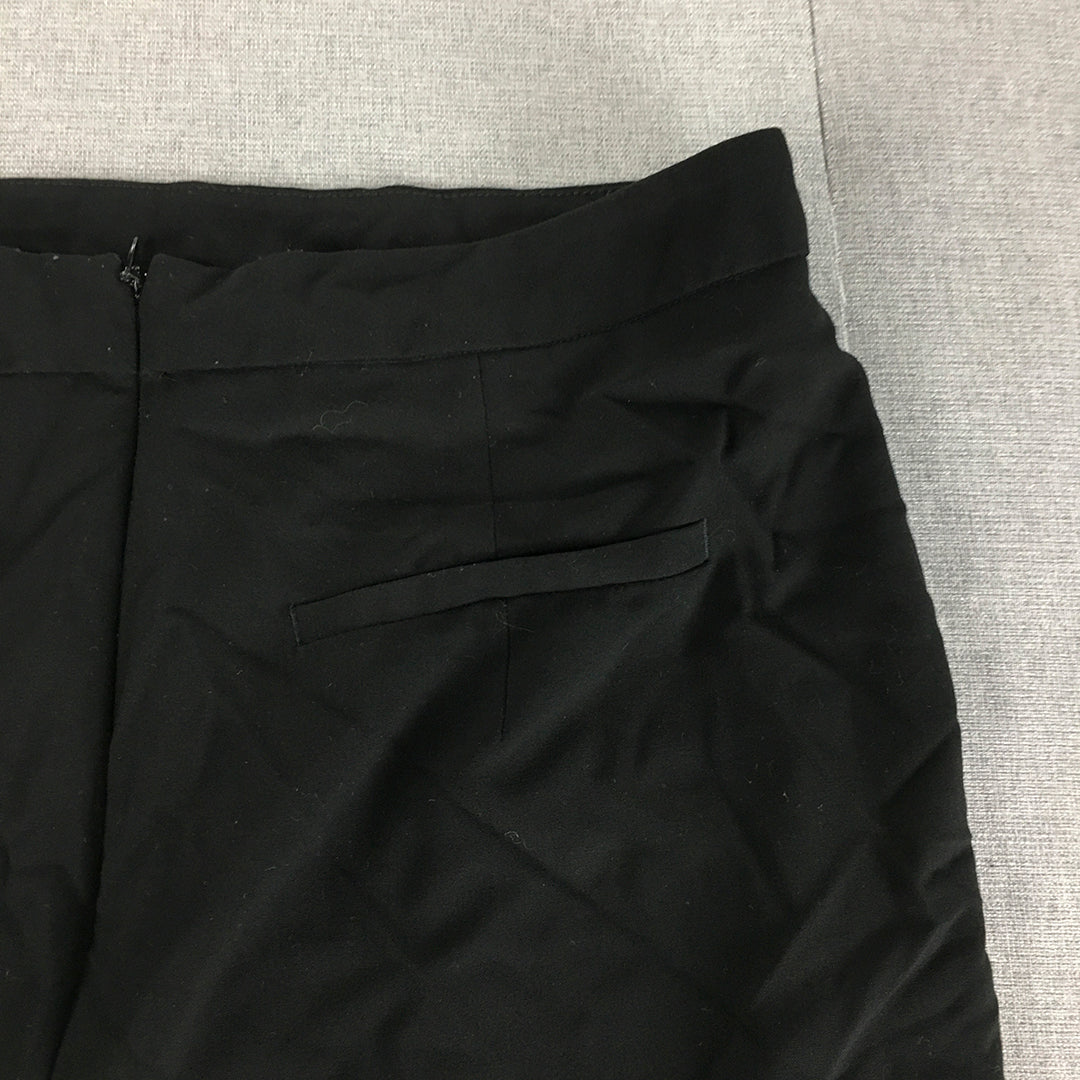 Forcast Womens Pencil Skirt Size 14 Black Straight Midi