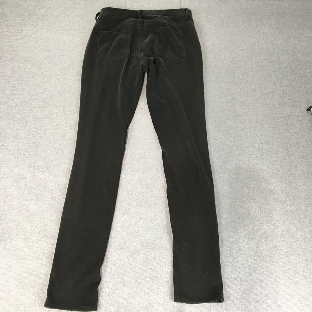 Uniqlo Womens Skinny Jeans Size M Black Stretch Denim Dark Wash