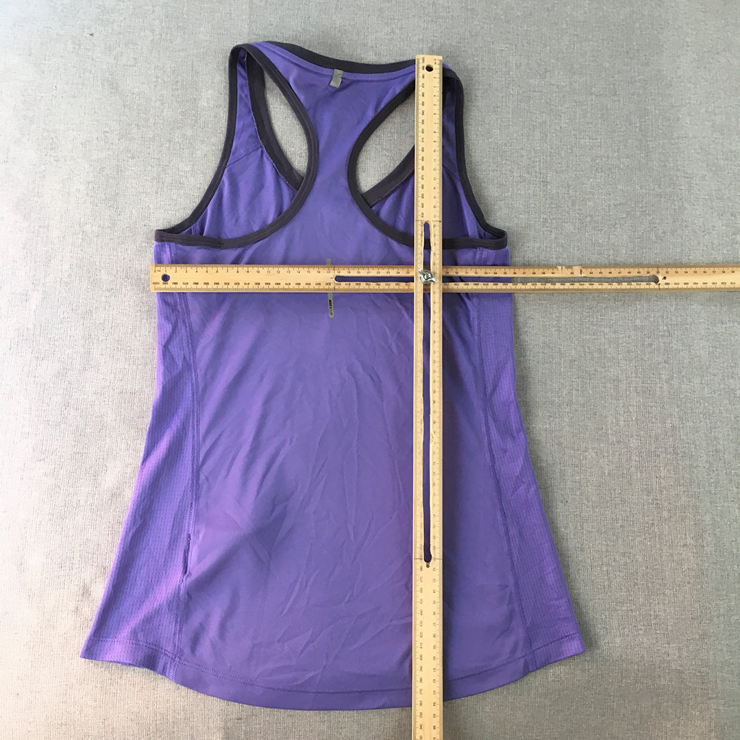 Nike Womens Tank Top Size S Purple Swoosh Logo Sleeveless Singlet Shirt