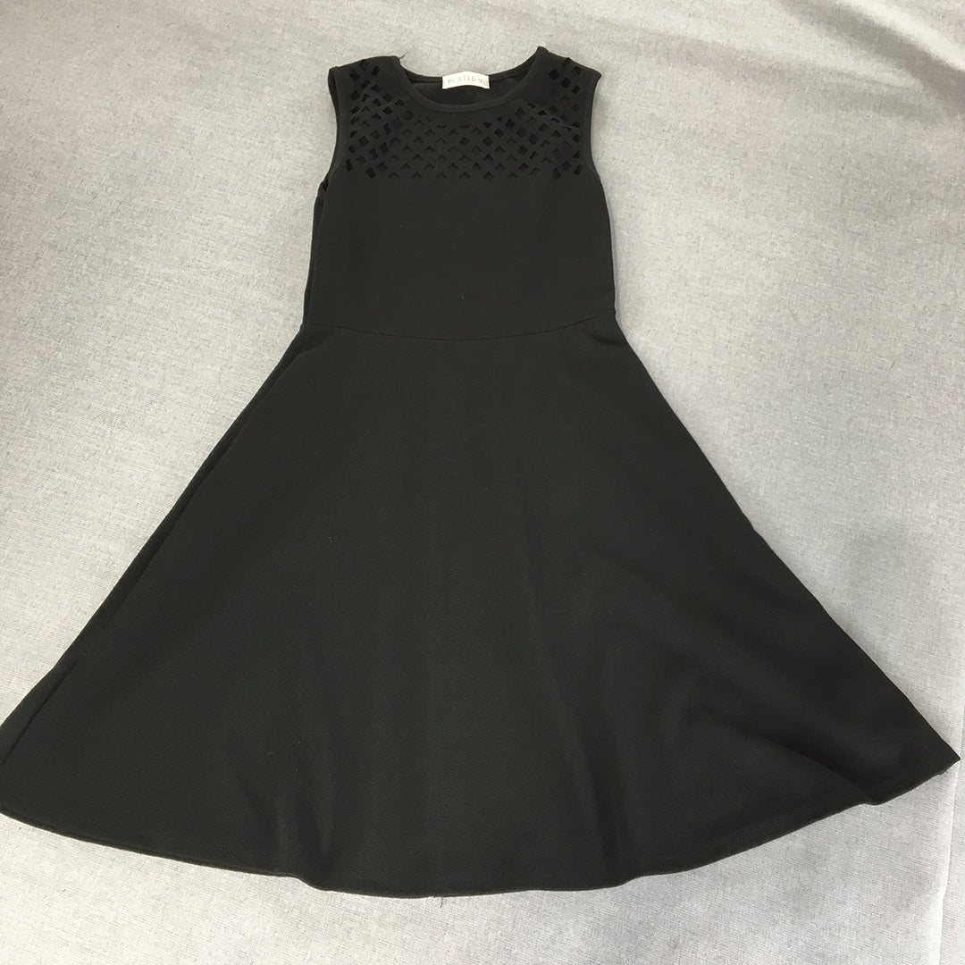 Malibu Womens Mini Dress Size 8 Black Fit & Flare Sleeveless