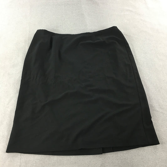 Mirrors Woman Skirt Size 24 Black A-Line Elastic Waist