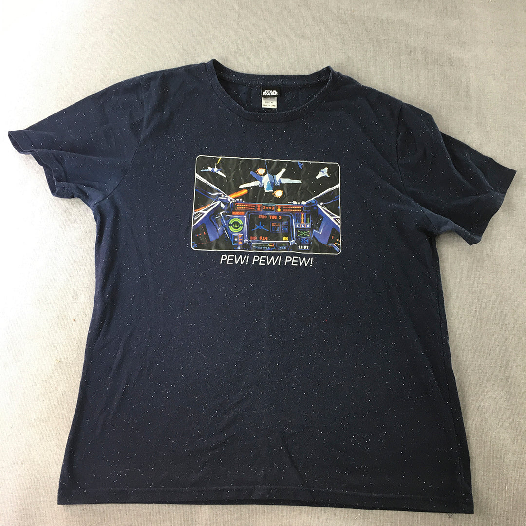 Star Wars Mens T-Shirt Size XL Navy Blue Short Sleeve Crew Neck Tee