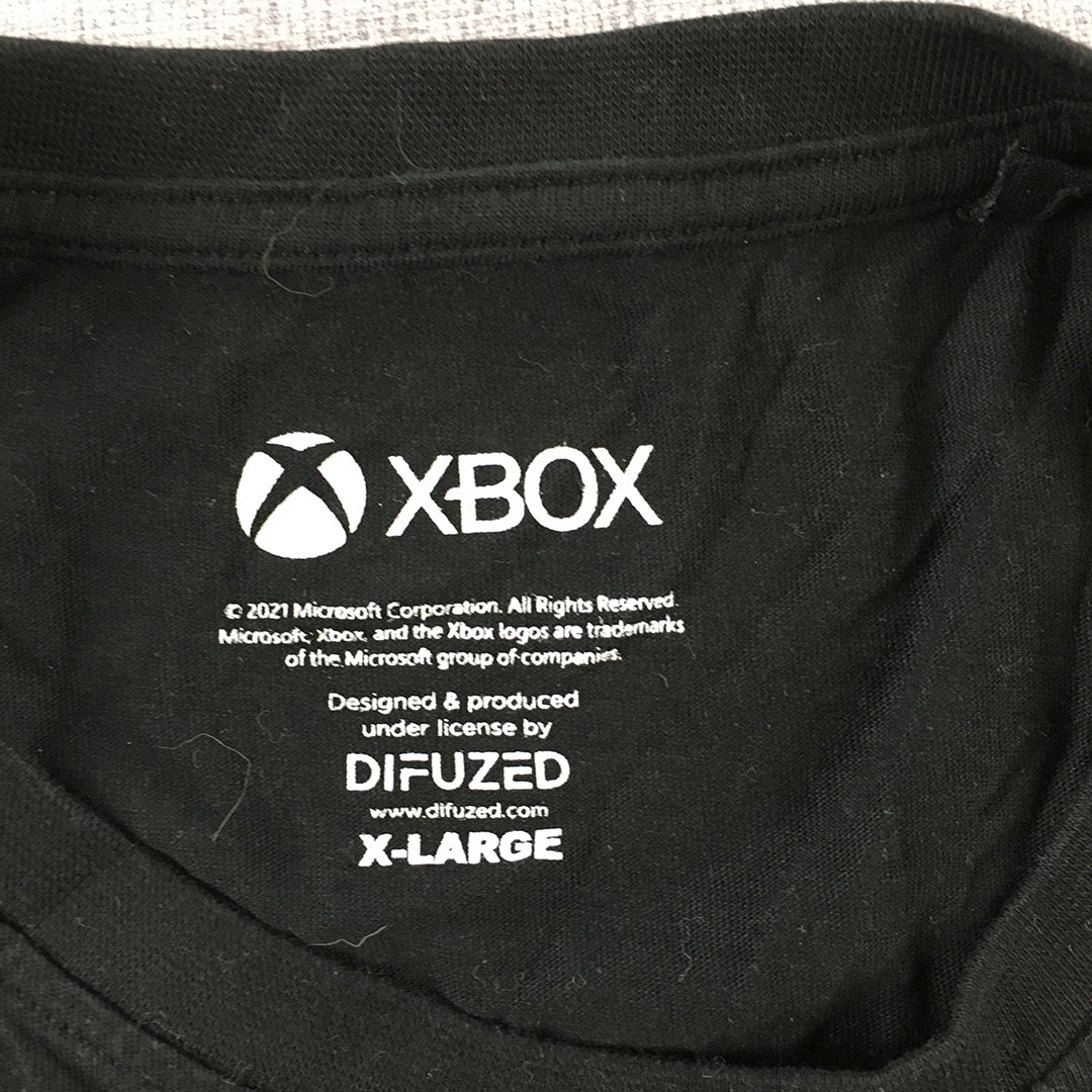 X-Box Mens T-Shirt Size XL Black Controller Short Sleeve Crew Neck Tee