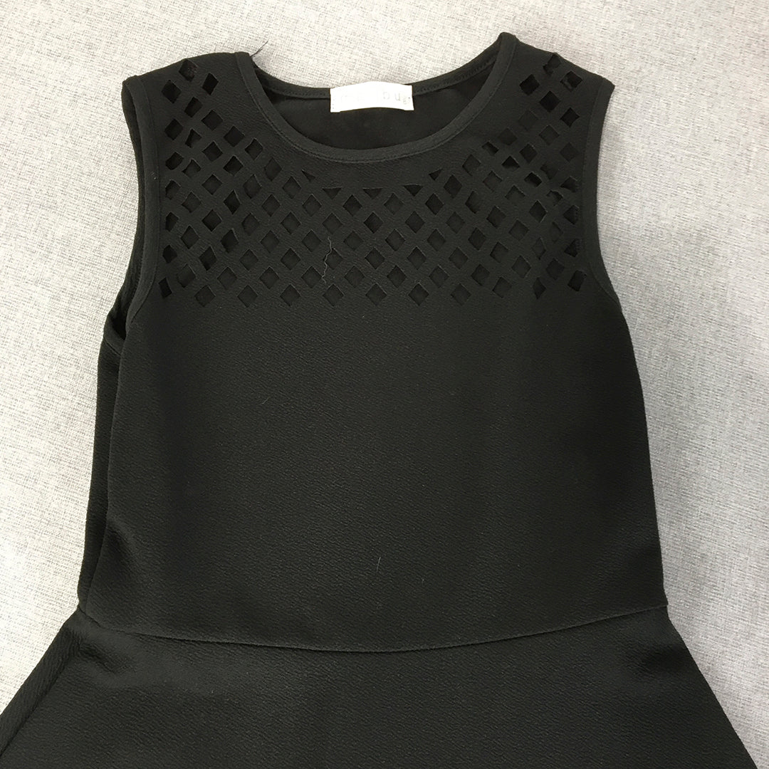 Malibu Womens Mini Dress Size 8 Black Fit & Flare Sleeveless