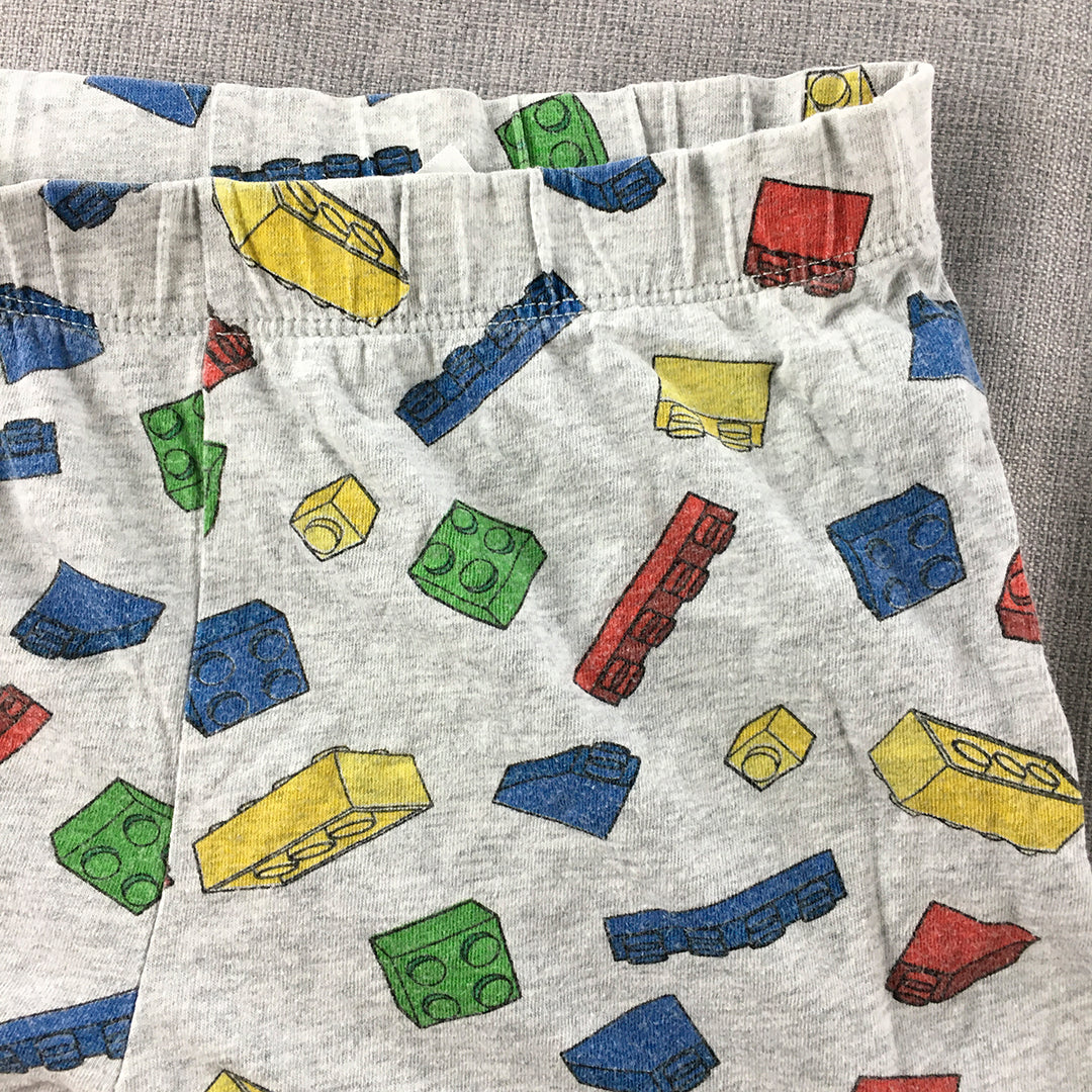 Lego Kids Boys Pajama Shorts Size 7 Grey Elastic Waist Sleepwear