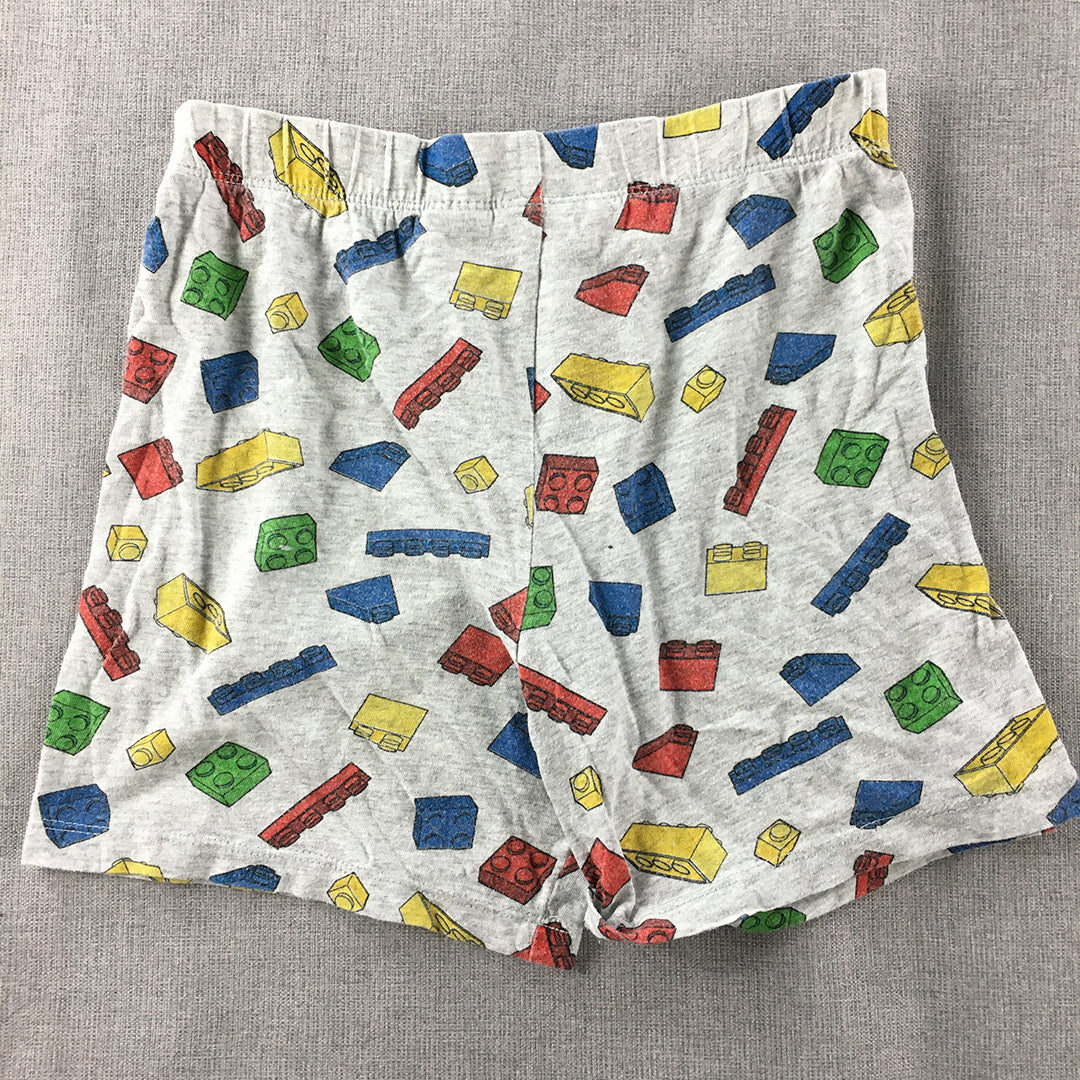 Lego Kids Boys Pajama Shorts Size 7 Grey Elastic Waist Sleepwear