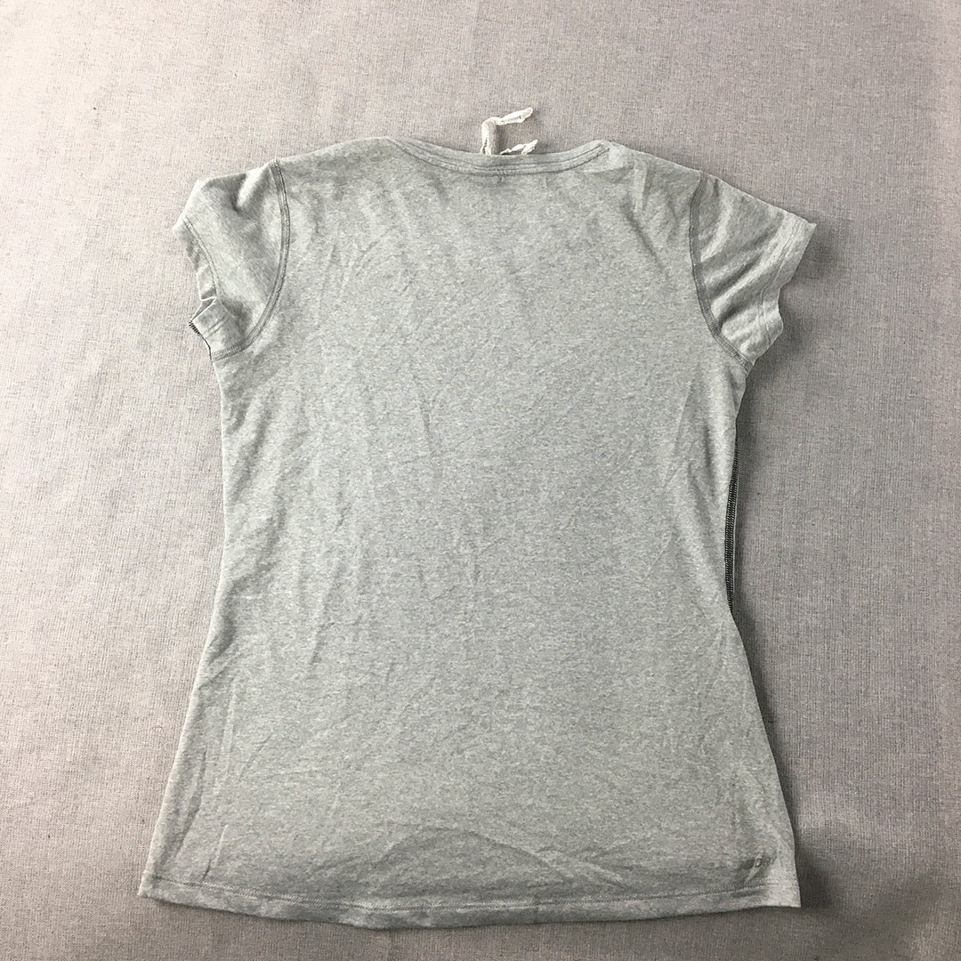 New Balance Womens T-Shirt Size XS Grey Short Sleeve Logo Top