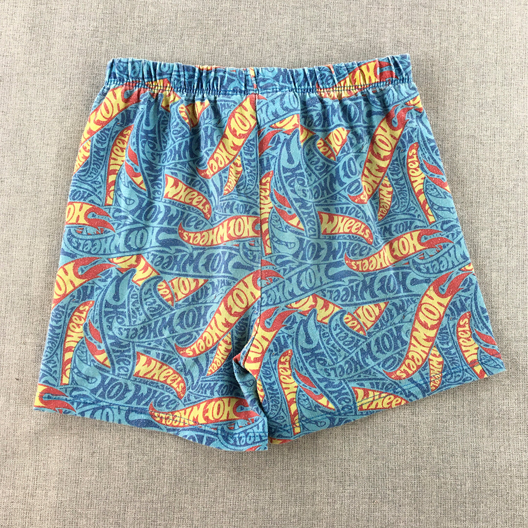 Hot-Wheels Kids Boys Pajama Shorts Size 6 Blue Elastic Waist Sleep