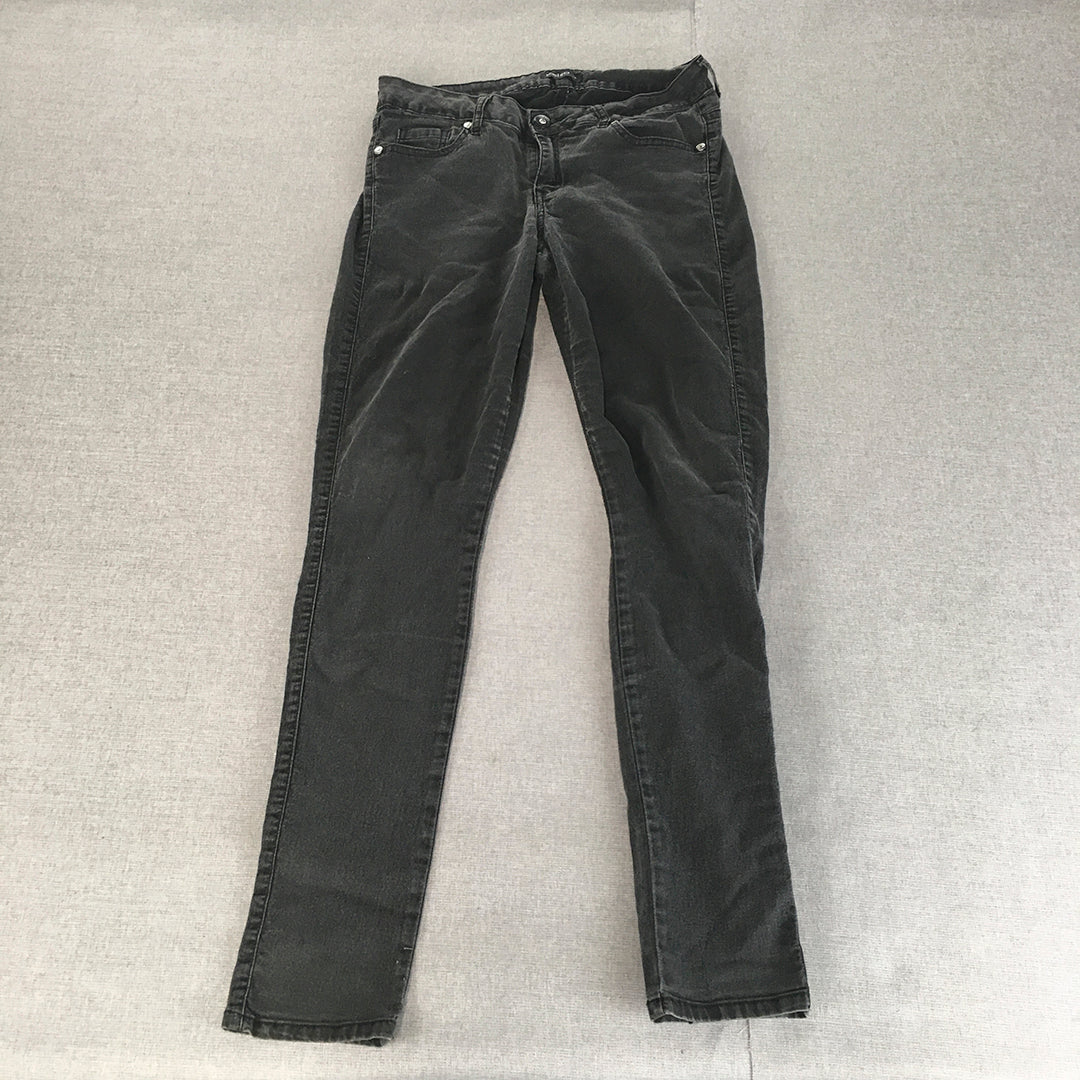 Kelso Womens Skinny Jeans Size 10 (W30 x L30) Black Stretch Denim