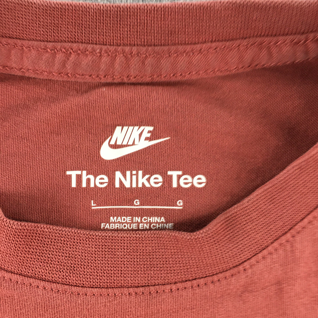 Nike Kids Boys T-Shirt Size L (12 - 13 Years) Red Logo Short Sleeve Top