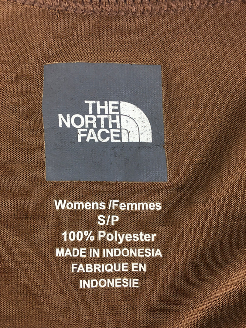 The North Face Womens T-Shirt Size S Brown Short Sleeve Crew Neck Tee