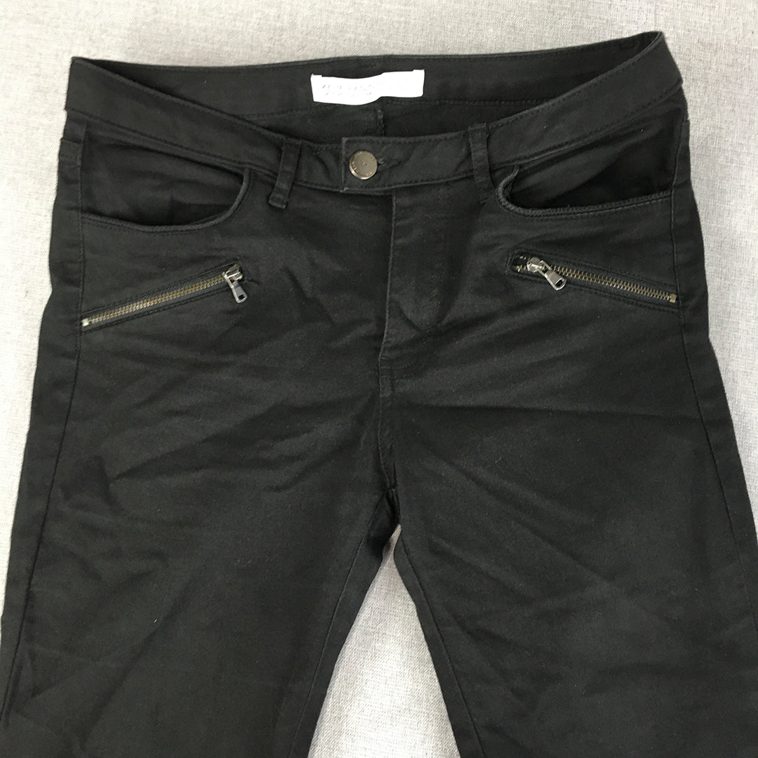 Zara Womens Skinny Jeans Size 28 (W28 x L29) Black Stretch Denim