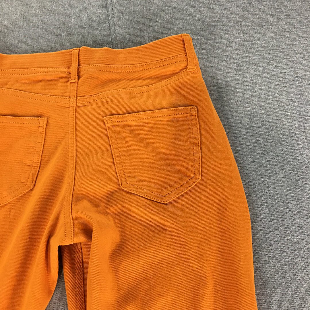 Go Colors Womens Skinny Jeans Size S Orange Stretch Denim Pockets