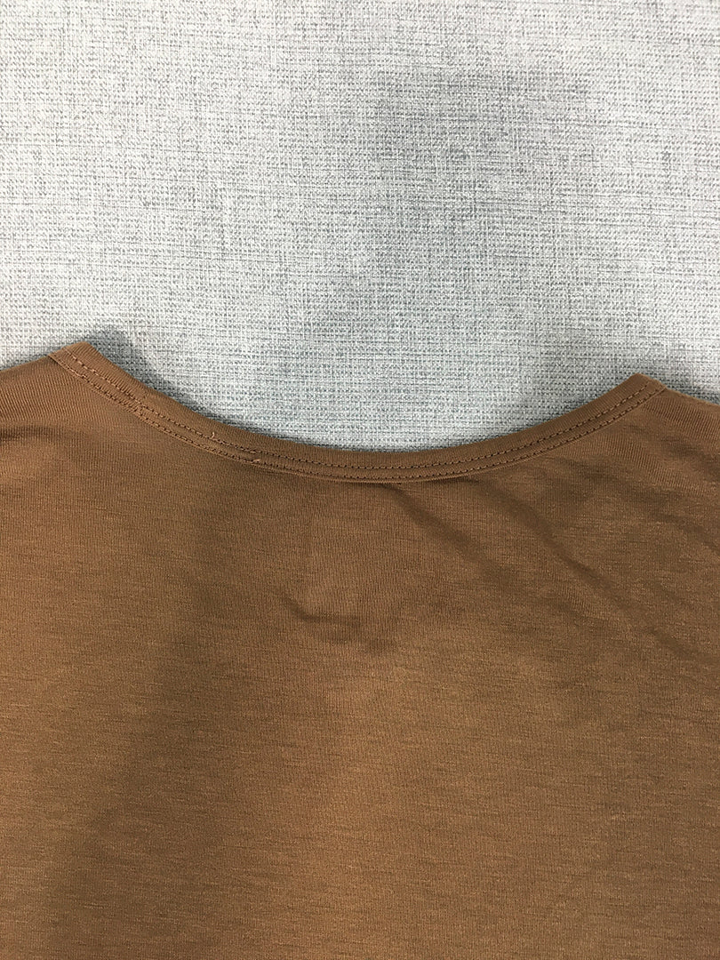 The North Face Womens T-Shirt Size S Brown Short Sleeve Crew Neck Tee