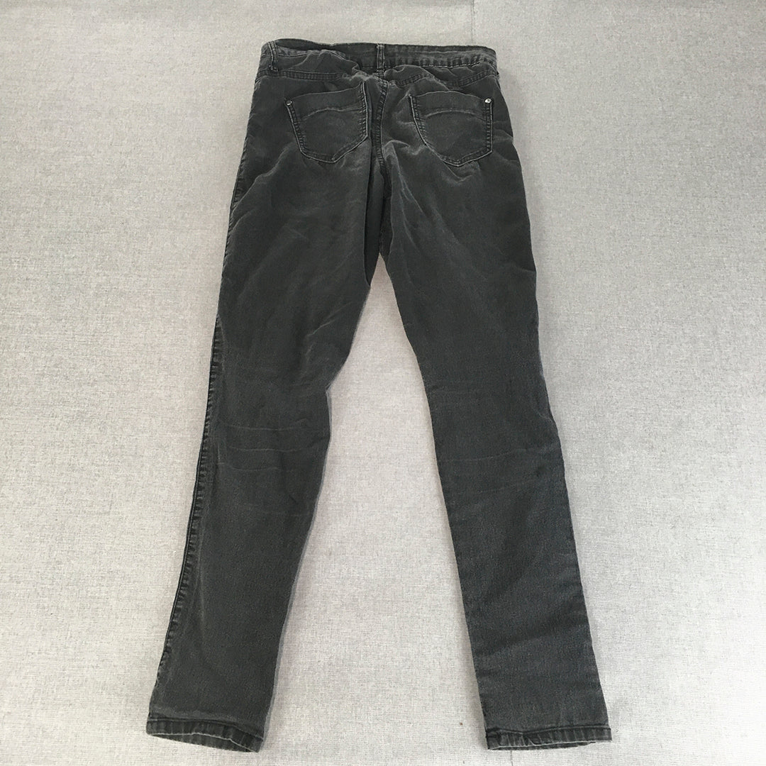 Kelso Womens Skinny Jeans Size 10 (W30 x L30) Black Stretch Denim