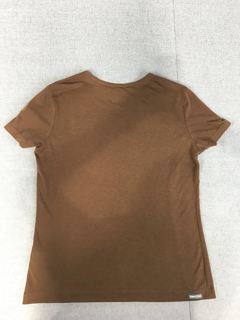 The North Face Womens T-Shirt Size S Brown Short Sleeve Crew Neck Tee