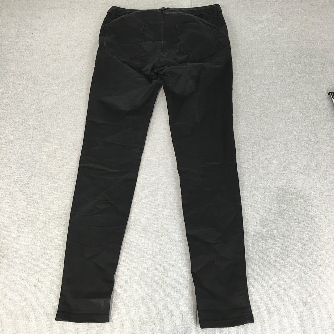 Zara Womens Skinny Jeans Size 28 (W28 x L29) Black Stretch Denim