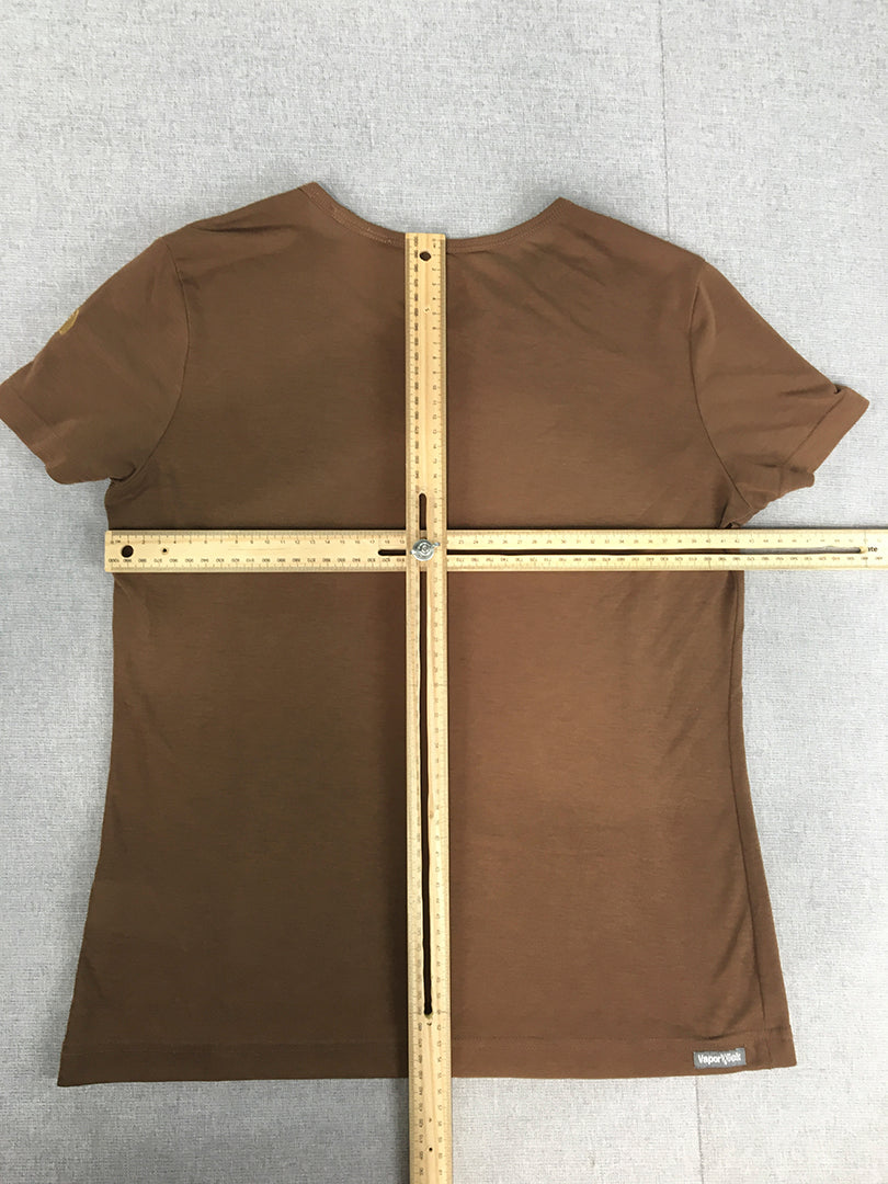 The North Face Womens T-Shirt Size S Brown Short Sleeve Crew Neck Tee