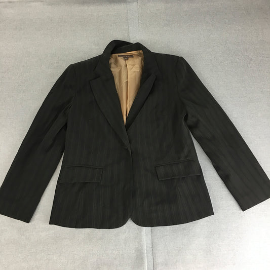 Rodney Clark Womens Blazer Jacket Size 16 Black Button Collared Coat