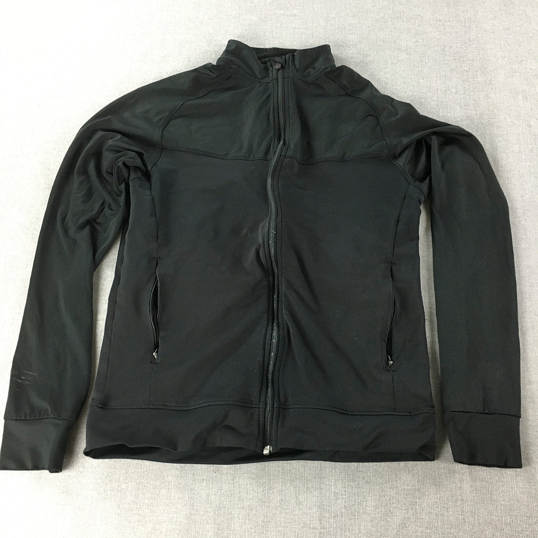 Adidas Womens Jacket Size M Black Zip-Up Pockets Windbreaker Coat