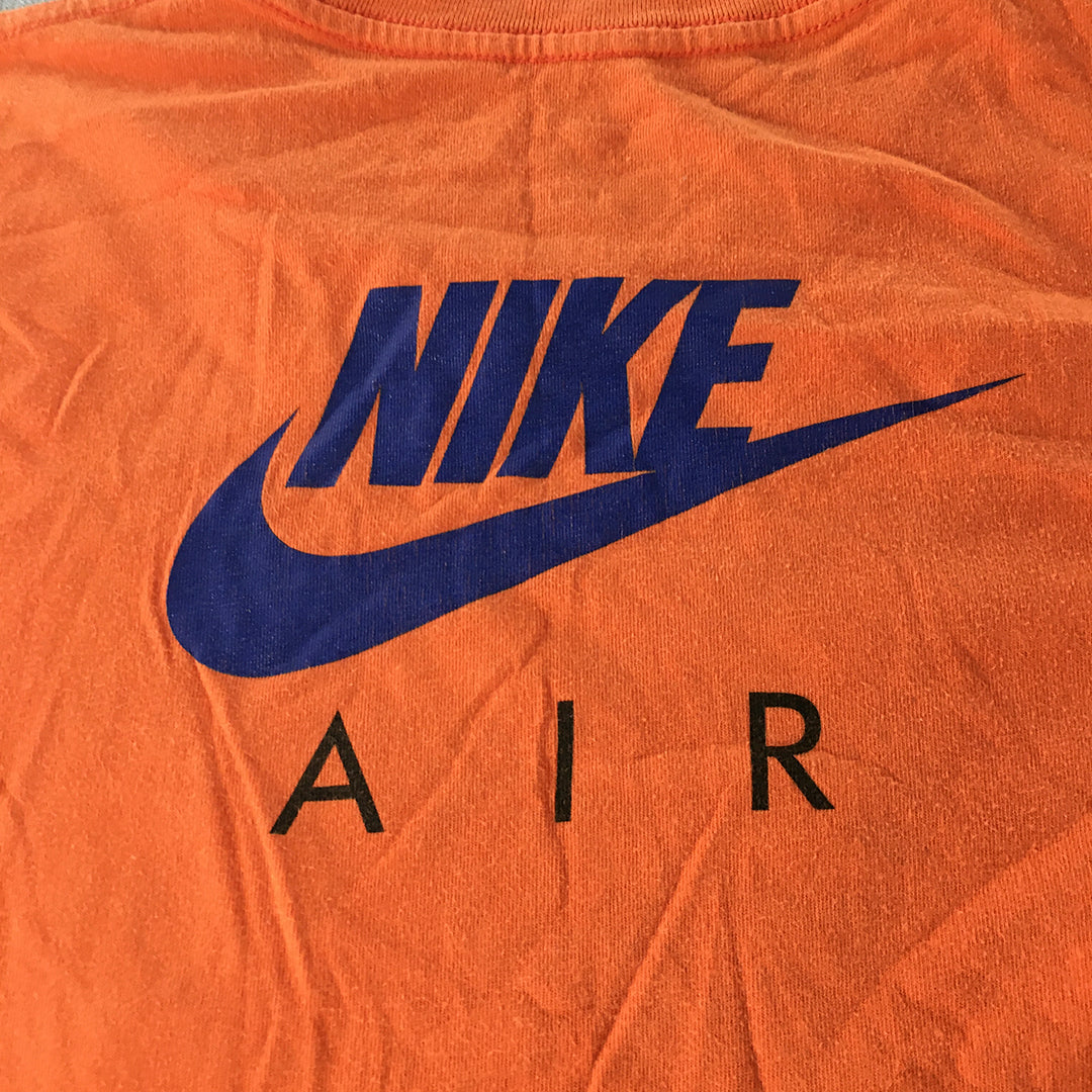 Nike Mens T-Shirt Size S Orange Hot Air Big Logo Short Sleeve Crew Neck Tee