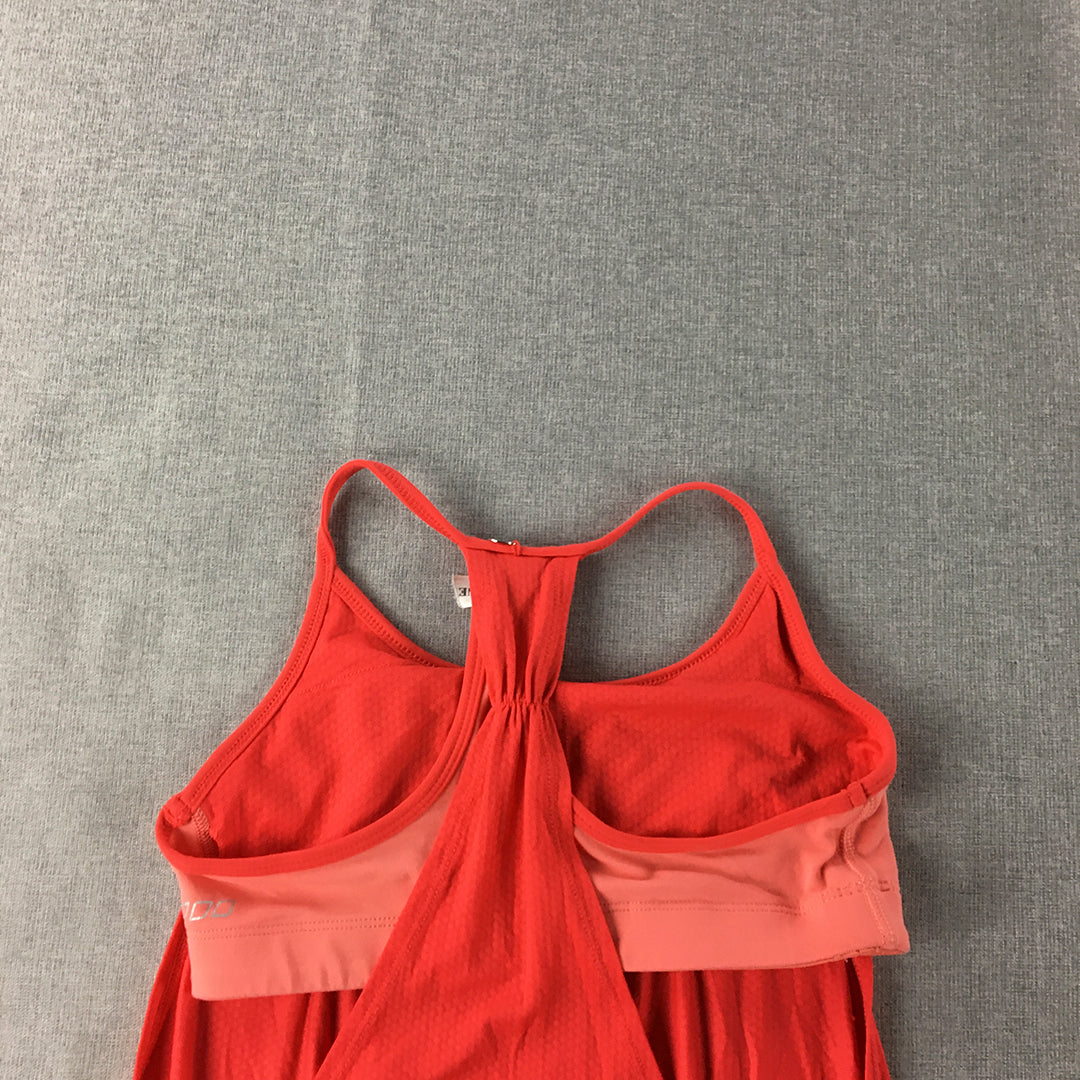 Lorna Jane Womens Tank Top Size S Coral Red Sleeveless Activewear Shirt