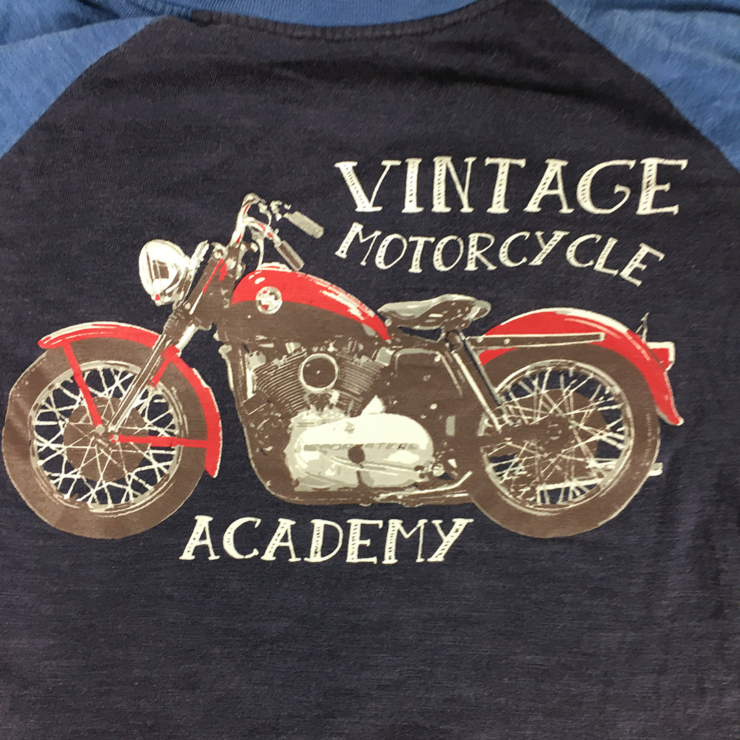 Dymples Baby Boys Shirt Size 1 Blue Motorcycle Bike Long Sleeve Top