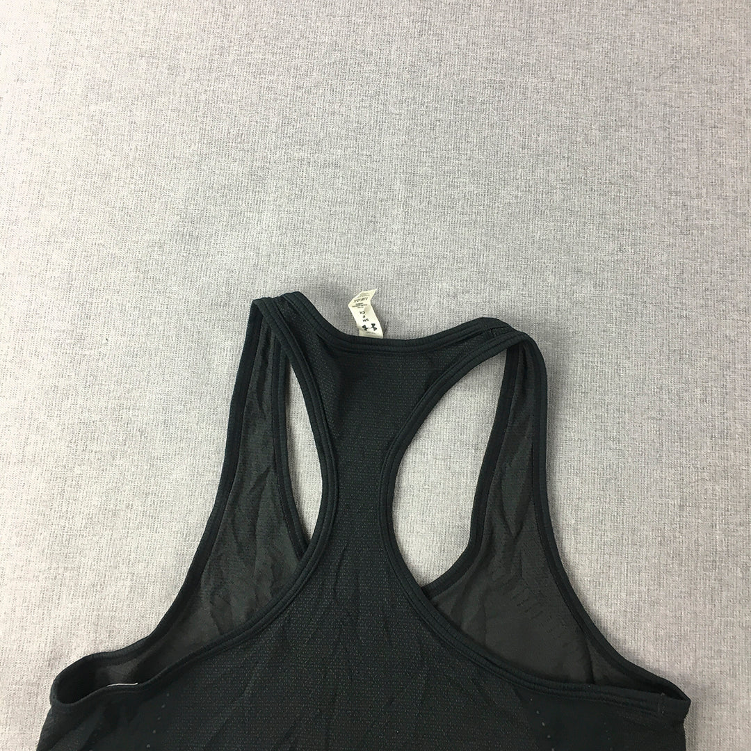 Under Armour Womens Tank Top Size S Black Sleeveless Singlet Shirt