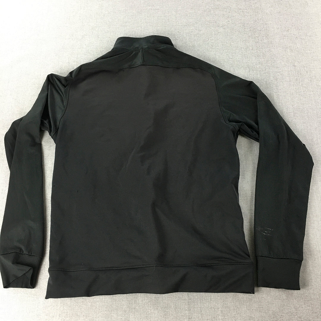 Adidas Womens Jacket Size M Black Zip-Up Pockets Windbreaker Coat