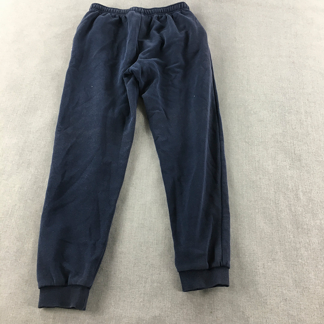 FILA Kids Boys Tracksuit Pants Size 12 Navy Blue Logo Jogger Side Pockets