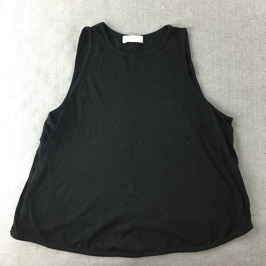 Kookai Womens Tank Top Size 1 Black Sleeveless Shirt