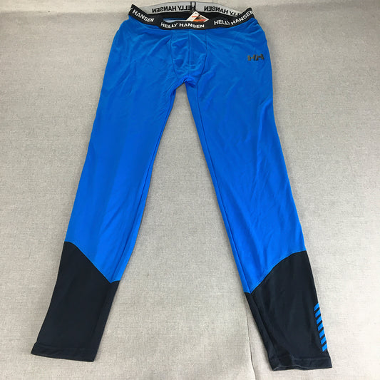 NEW Helly Hansen Mens Lifa Active Pants Size XL Blue Elastic Waist Base Layer