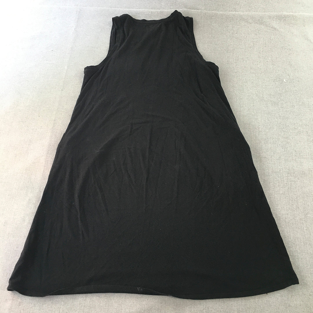 Decjuba D-Luxe Womens Dress Size M Black A-Line Tank Sleeveless