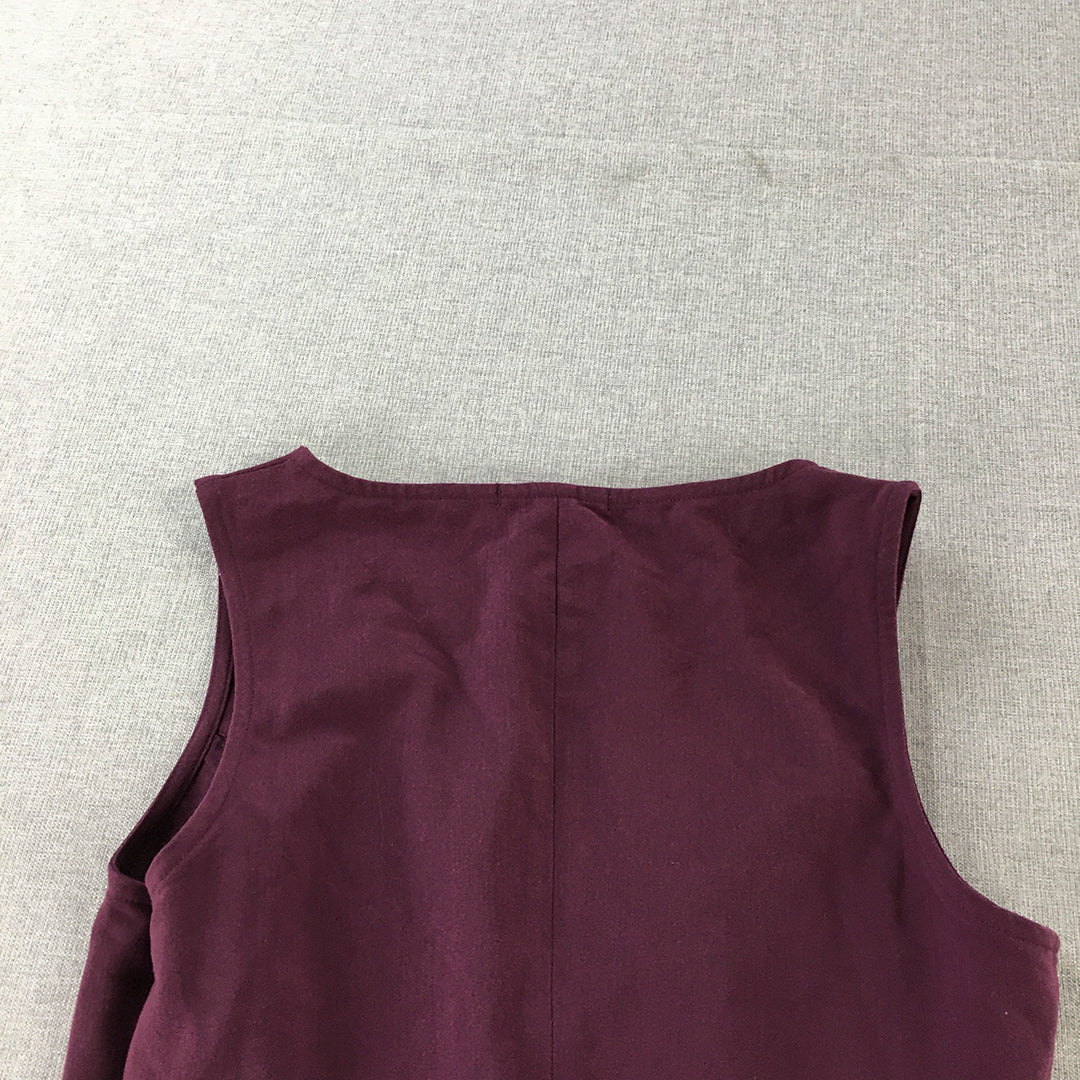 Terranova Womens Pencil Dress Size S Purple Pleated Sleeveless Mini