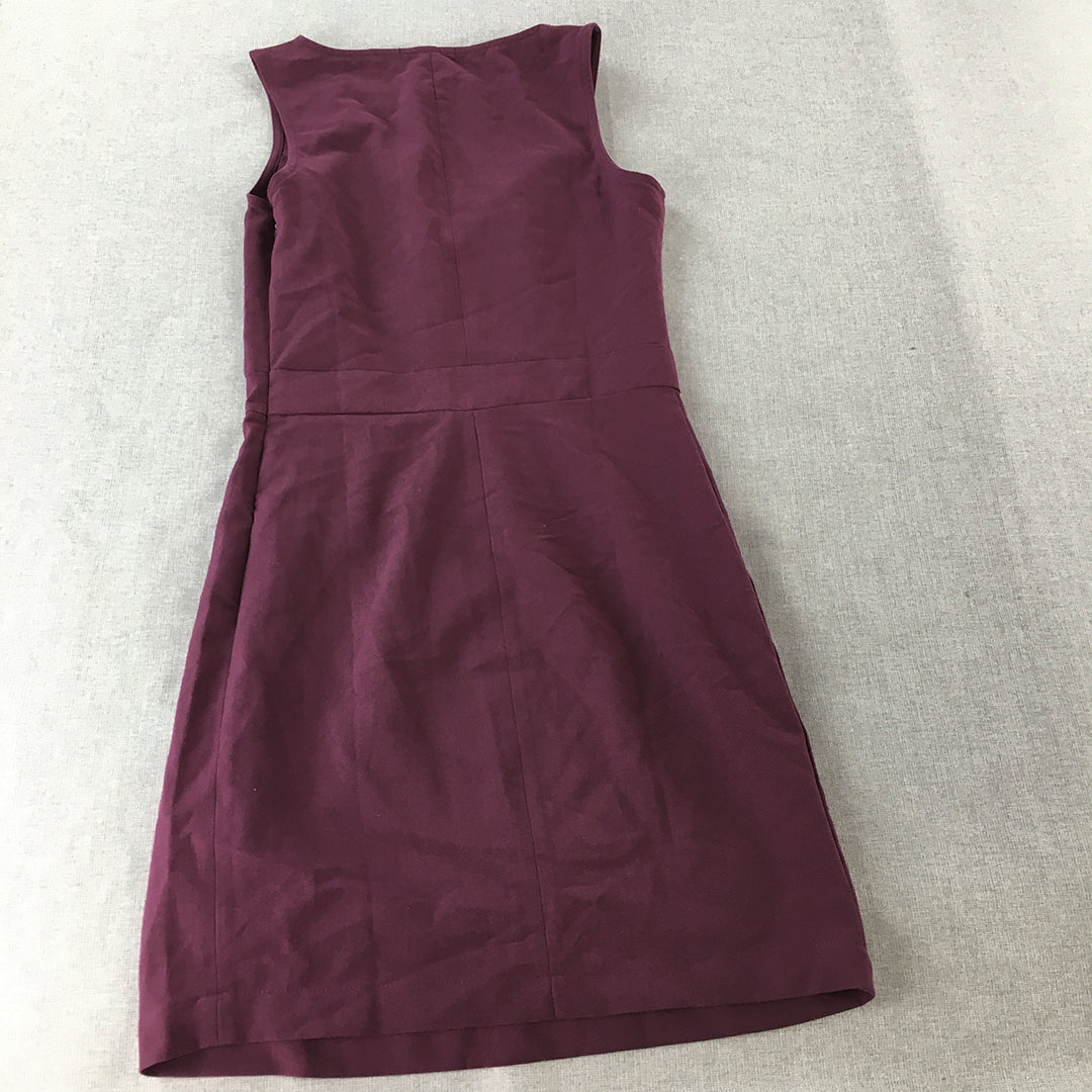 Terranova Womens Pencil Dress Size S Purple Pleated Sleeveless Mini