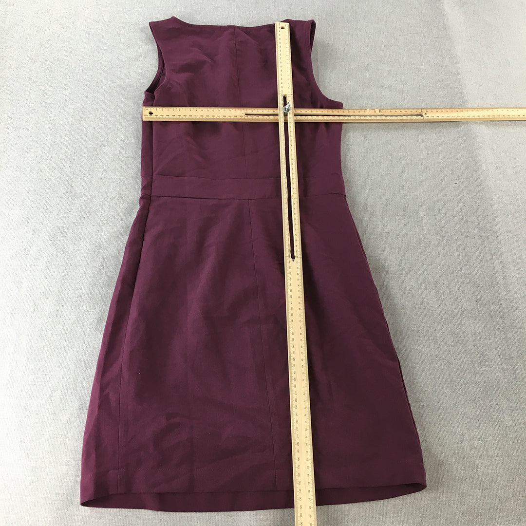 Terranova Womens Pencil Dress Size S Purple Pleated Sleeveless Mini