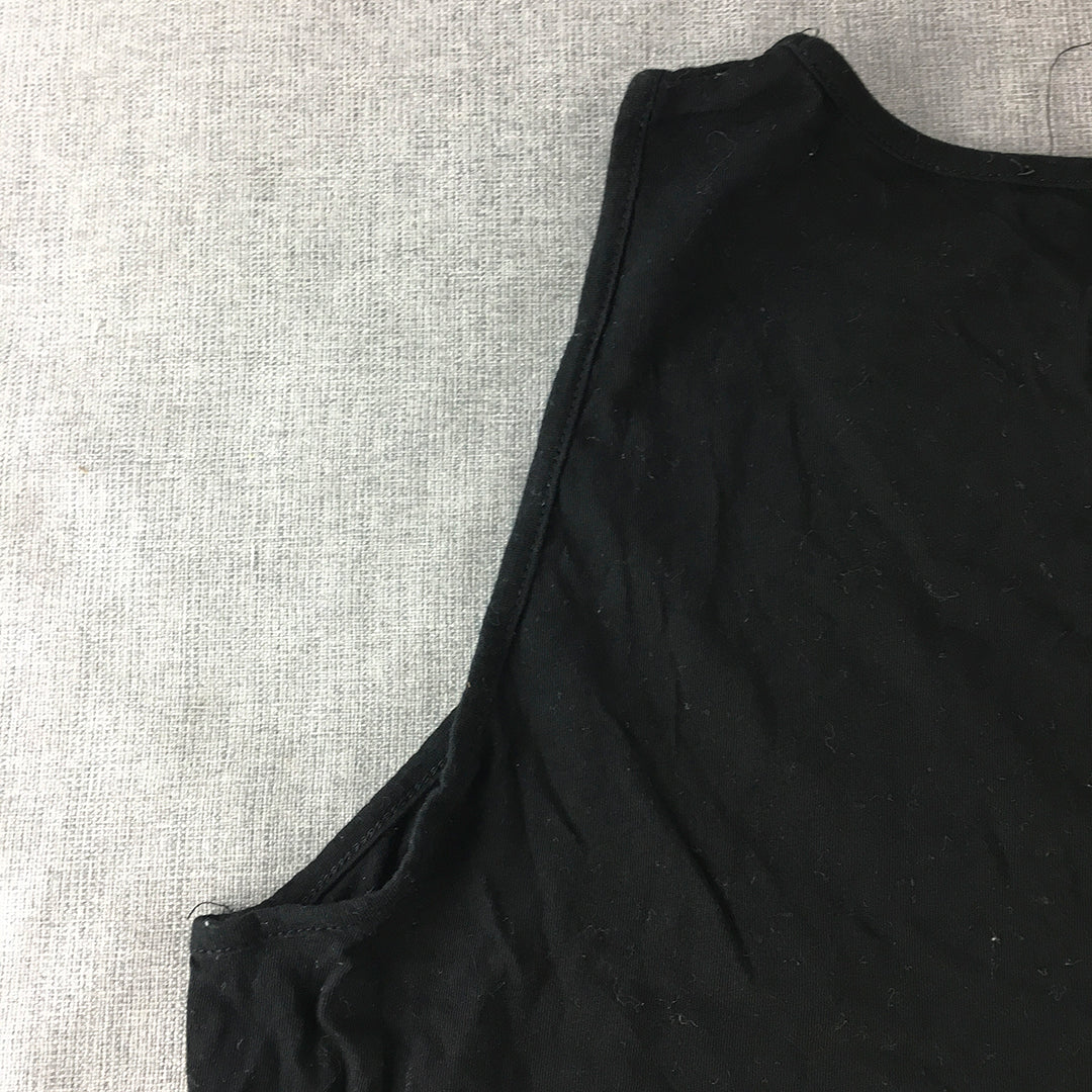 Kookai Womens Tank Top Size 1 Black Sleeveless Shirt