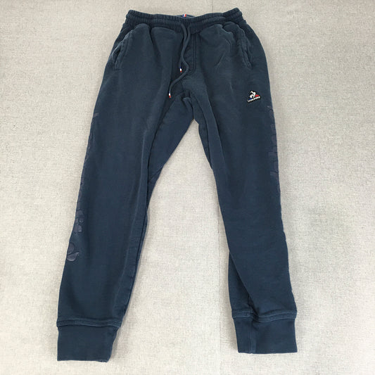 Le Coq Sportif Mens Tracksuit Pants Size M Navy Blue Logo Pockets Jogger