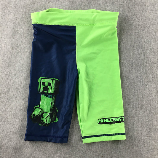 Minecraft Kids Swim Shorts Size 8 Green Creeper Surf