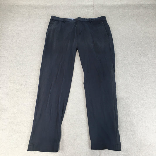 Zara Man Dress Pants Size 32 Navy Blue Straight Leg Formal