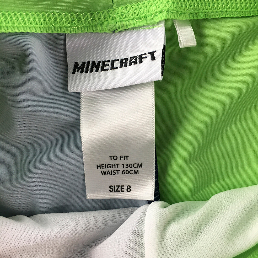 Minecraft Kids Swim Shorts Size 8 Green Creeper Surf