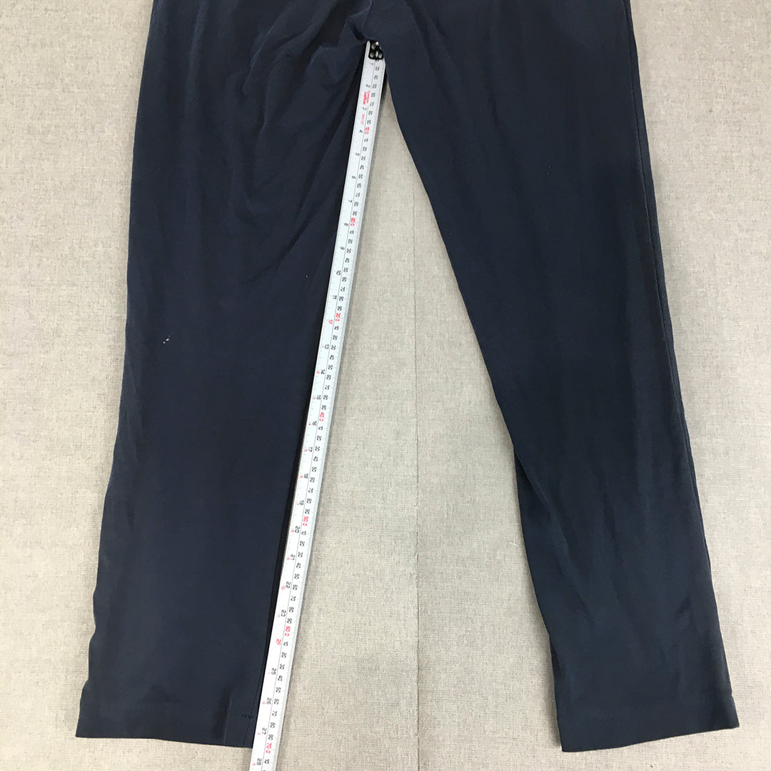 Zara Man Dress Pants Size 32 Navy Blue Straight Leg Formal