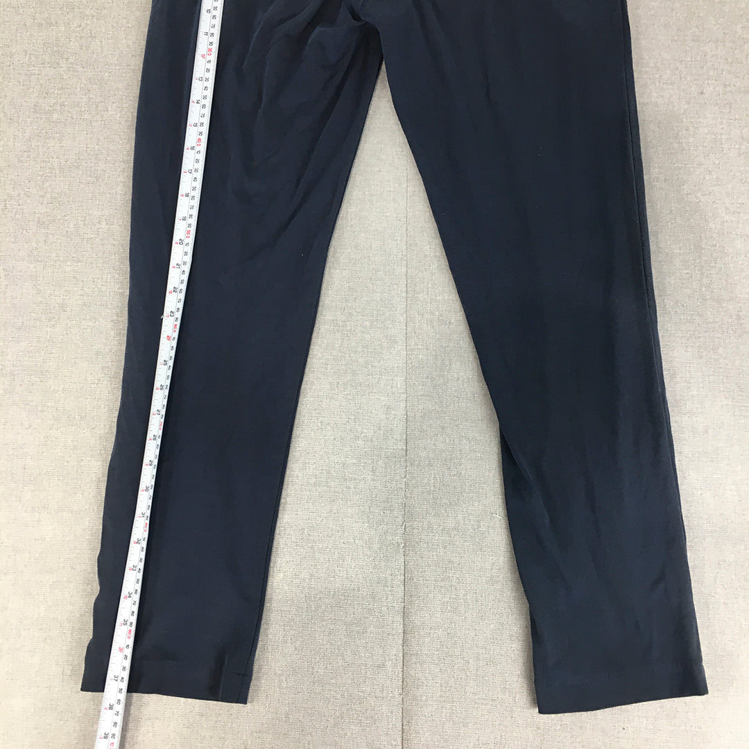 Zara Man Dress Pants Size 32 Navy Blue Straight Leg Formal