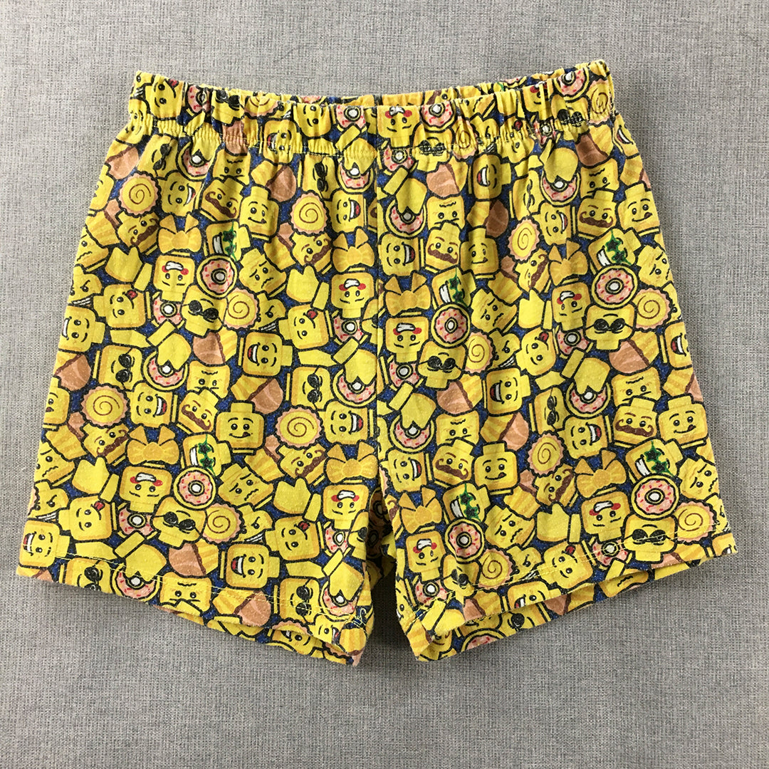 Lego Kids Boys Pajama Shorts Size 6 Yellow Elastic Waist Sleepwear