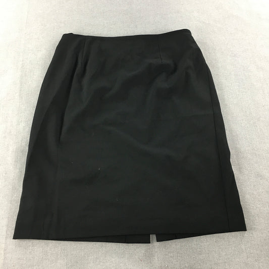 LSJ Collection Womens A-Line Skirt Size 18 Black Midi