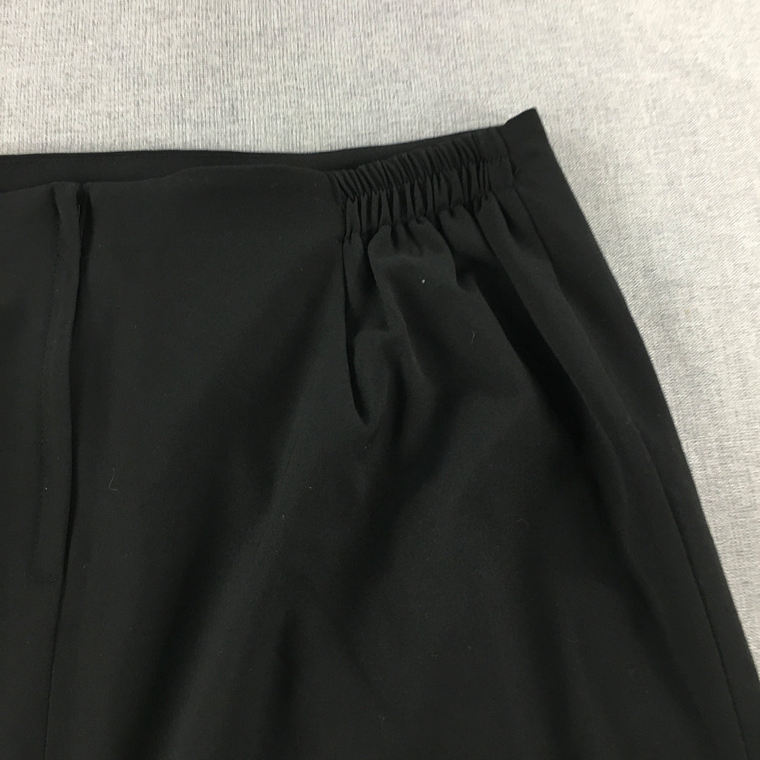 LSJ Collection Womens A-Line Skirt Size 18 Black Midi